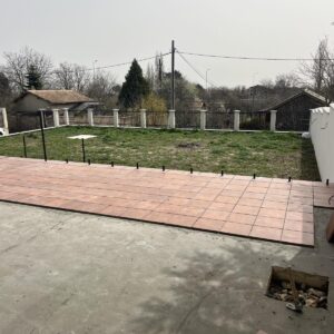 ДСДимов - Полагане на клинкер на веранда и облицовка на врата в къща, Манастирски рид.